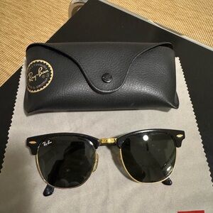 Ray-Ban Classic Black and Gold Sunglasses